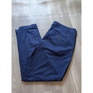 Lands End Womens Navy Slim Fit Stretch Chino Pants Size 16